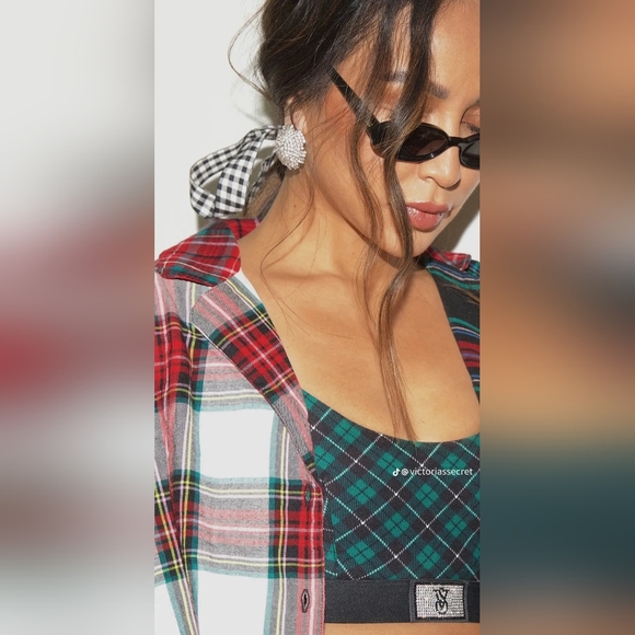 Victoria's Secret Red Plaid Pajama Set - Picture 2 of 5